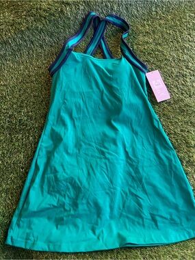 Avia Emerald Green Active Dress with Strappy Cross Back